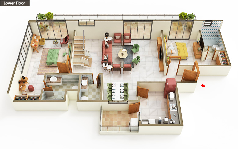 4 BHK Floorplan