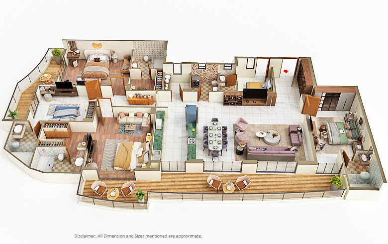 4 BHK Floorplan