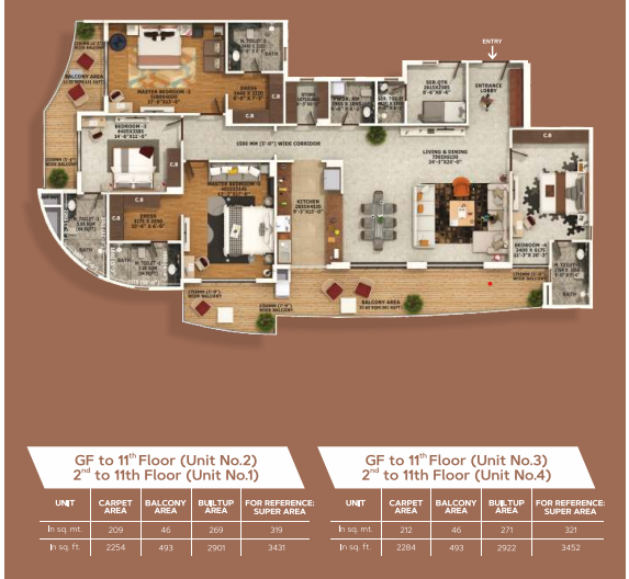 4 BHK Floorplan