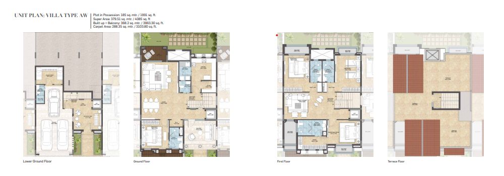 4 BHK Floorplan