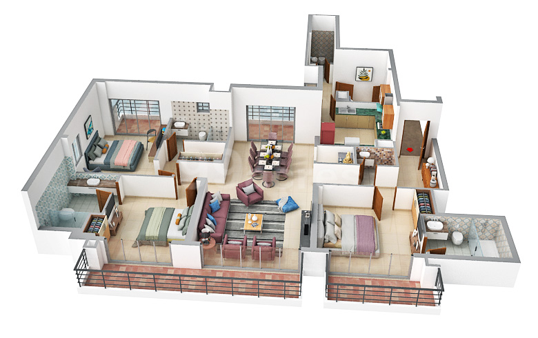 3 BHK Floorplan