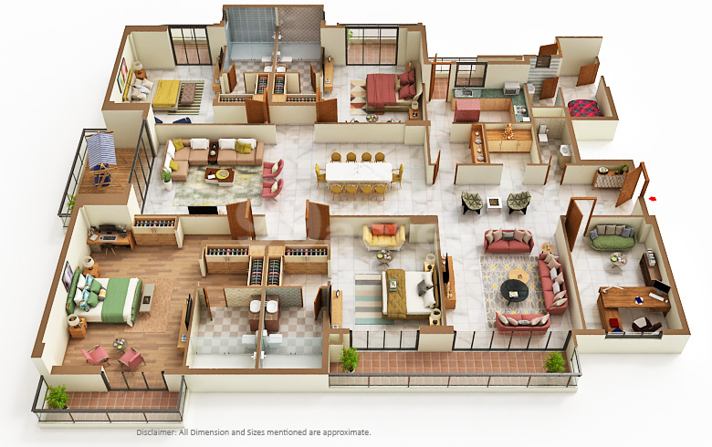 4 BHK Floorplan