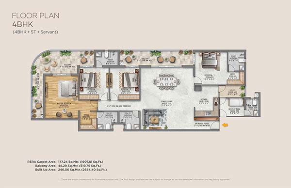4 BHK Floorplan