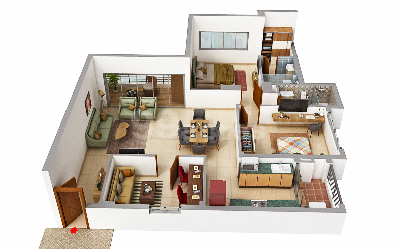 2 BHK Floorplan