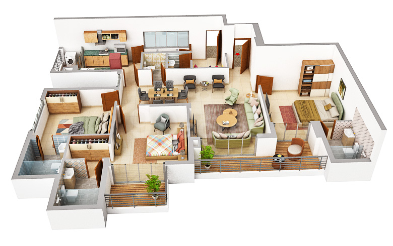 3 BHK Floorplan