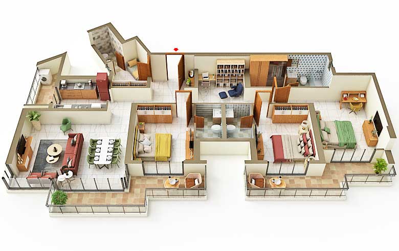 3 BHK Floorplan